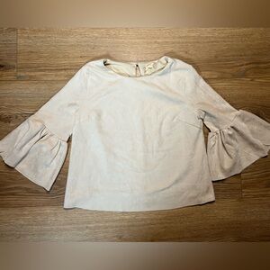 Altar'd State Cream Buttoned Top